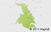 Physical Map of Quixeramobim, single color outside