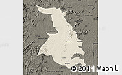 Shaded Relief Map of Quixeramobim, darken