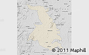 Shaded Relief Map of Quixeramobim, desaturated