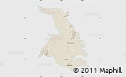 Shaded Relief Map of Quixeramobim, single color outside