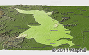 Physical Panoramic Map of Quixeramobim, darken