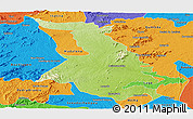 Physical Panoramic Map of Quixeramobim, political outside
