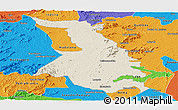 Shaded Relief Panoramic Map of Quixeramobim, political outside