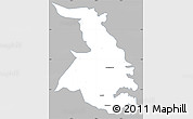 Gray Simple Map of Quixeramobim, single color outside