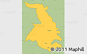 Savanna Style Simple Map of Quixeramobim, cropped outside