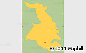 Savanna Style Simple Map of Quixeramobim, single color outside