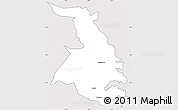 Silver Style Simple Map of Quixeramobim, cropped outside