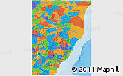 Political 3D Map of Espiritu Santo