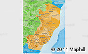 Political Shades 3D Map of Espiritu Santo