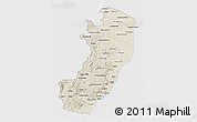 Shaded Relief 3D Map of Espiritu Santo, cropped outside