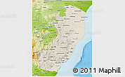 Shaded Relief 3D Map of Espiritu Santo, physical outside