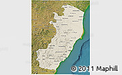Shaded Relief 3D Map of Espiritu Santo, satellite outside