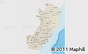 Shaded Relief 3D Map of Espiritu Santo, single color outside