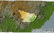 Physical 3D Map of Alfredo Chaves, darken