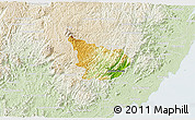 Physical 3D Map of Alfredo Chaves, lighten