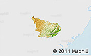 Physical 3D Map of Alfredo Chaves, single color outside