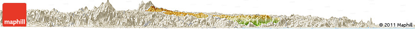 Physical Horizon Map of Alfredo Chaves, shaded relief outside