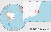 Gray Location Map of Alfredo Chaves, highlighted country