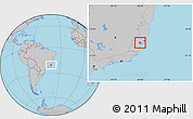 Gray Location Map of Alfredo Chaves