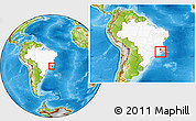 Physical Location Map of Alfredo Chaves, highlighted country, within the entire country
