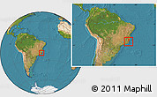 Satellite Location Map of Alfredo Chaves, within the entire country