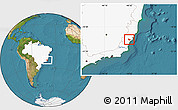 Satellite Location Map of Alfredo Chaves, highlighted country