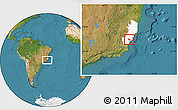 Satellite Location Map of Alfredo Chaves, highlighted parent region