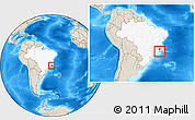Shaded Relief Location Map of Alfredo Chaves, highlighted country, within the entire country