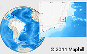 Shaded Relief Location Map of Alfredo Chaves, highlighted country