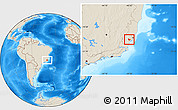 Shaded Relief Location Map of Alfredo Chaves