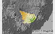 Physical Map of Alfredo Chaves, darken, desaturated