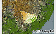Physical Map of Alfredo Chaves, darken