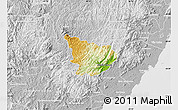 Physical Map of Alfredo Chaves, lighten, desaturated