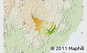 Physical Map of Alfredo Chaves, lighten