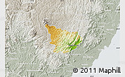 Physical Map of Alfredo Chaves, lighten, semi-desaturated