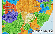 Physical Map of Alfredo Chaves, political outside