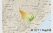 Physical Map of Alfredo Chaves, shaded relief outside