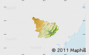 Physical Map of Alfredo Chaves, single color outside