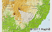 Shaded Relief Map of Alfredo Chaves, physical outside