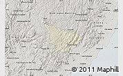 Shaded Relief Map of Alfredo Chaves, semi-desaturated