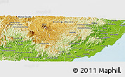 Physical Panoramic Map of Alfredo Chaves