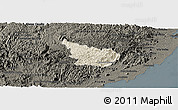 Shaded Relief Panoramic Map of Alfredo Chaves, darken