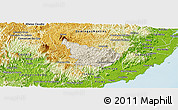 Shaded Relief Panoramic Map of Alfredo Chaves, physical outside