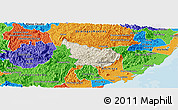 Shaded Relief Panoramic Map of Alfredo Chaves, political outside