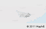 Silver Style Panoramic Map of Alfredo Chaves, single color outside
