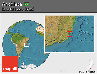 Satellite Location Map of Anchieta