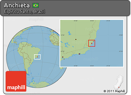 Savanna Style Location Map of Anchieta