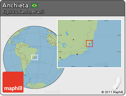 Savanna Style Location Map of Anchieta