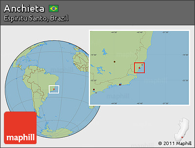 Savanna Style Location Map of Anchieta