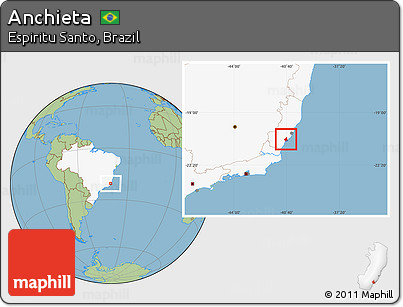 Savanna Style Location Map of Anchieta, highlighted country